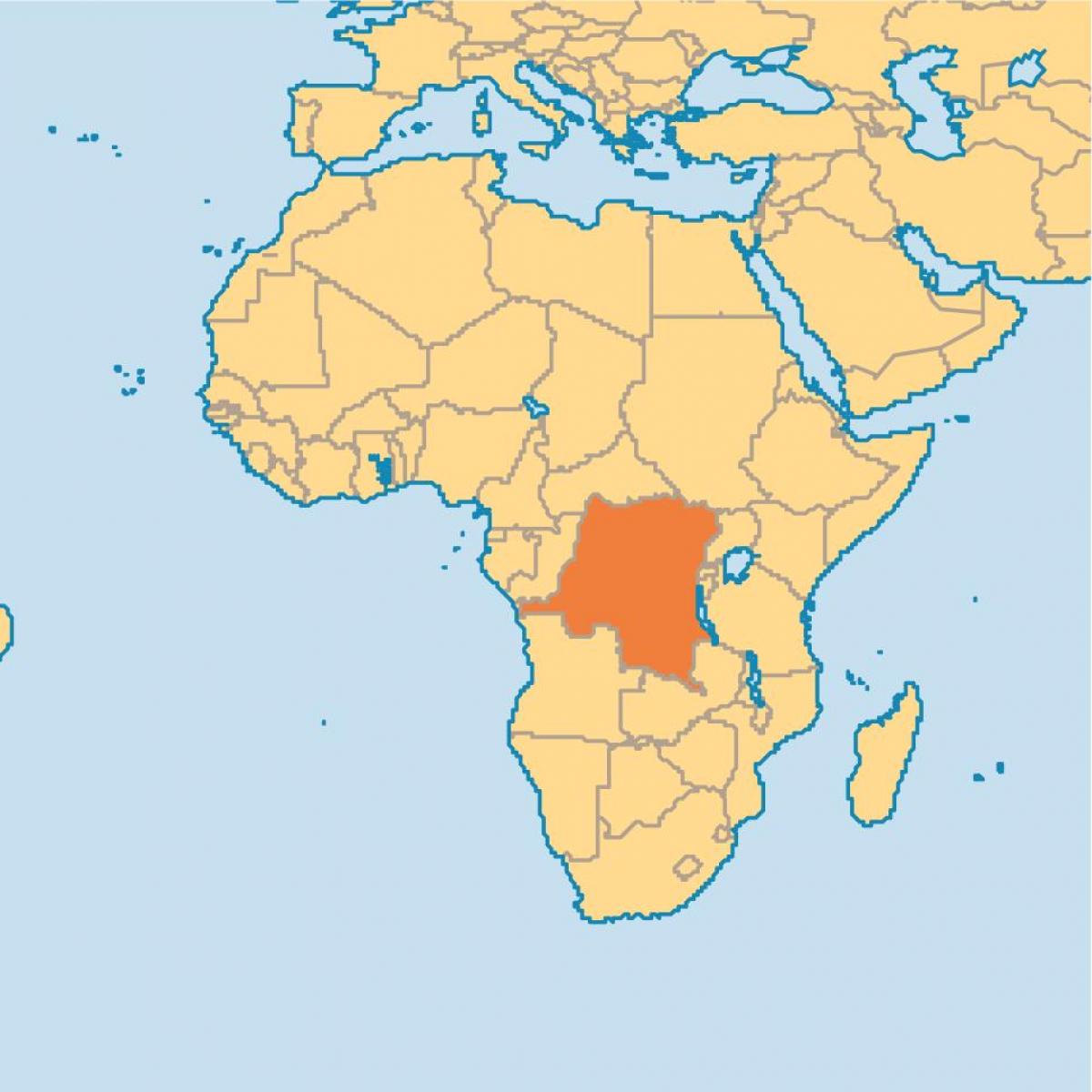 Mapa de zaire no mundo